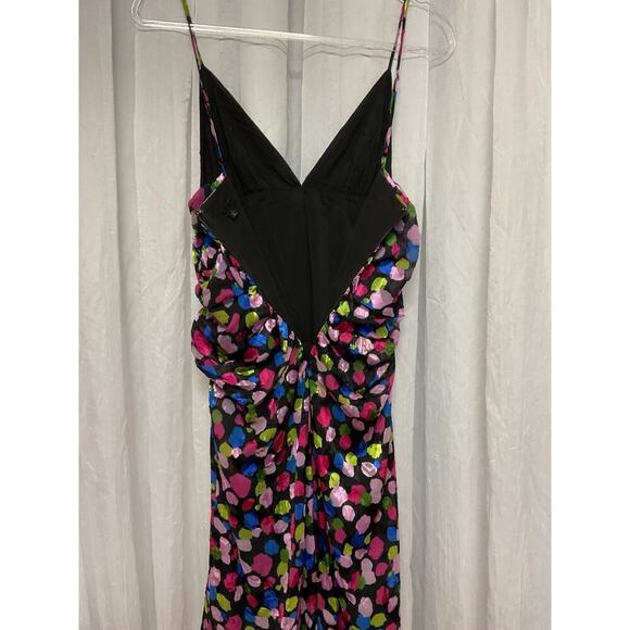 NBD Revolve Dress dopamine Josefien Ruched Multi Color Dot Print Midi sleeveless - Picture 8 of 10
